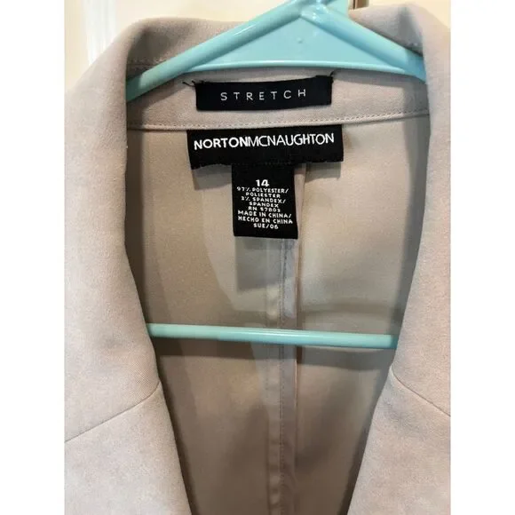 Norton McNaughton Stretch‎ Blazer Professional Office Wear Career Jacket Size 14 - Picture 4 of 6